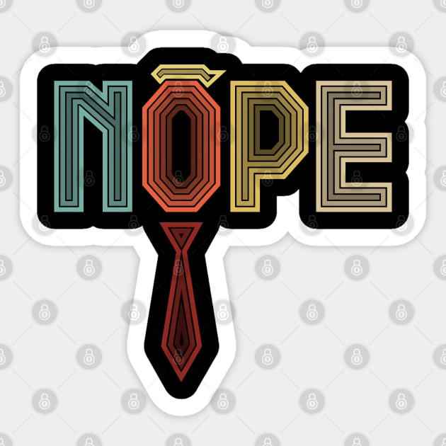 Nope Red Tie - Anti-Trump Vintage Style Sticker by MasliankaStepan